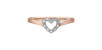 ROSE GOLD HEART RING W/DIA