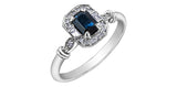 SAPPHIRE AND DIAMONDS RING