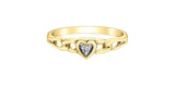 HEART RING WITH DIAMOND