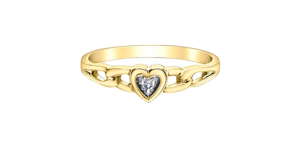 HEART RING WITH DIAMOND