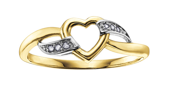 HEART WITH DIAMONDS RING